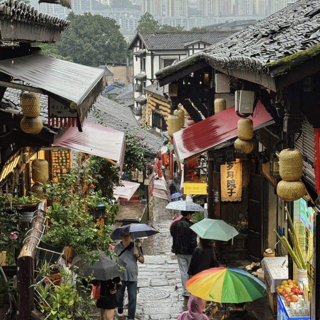 Things to do in Chongqing1 Walking through the ancient stone streets of Ciqikou Ancient Town in Chongqing.