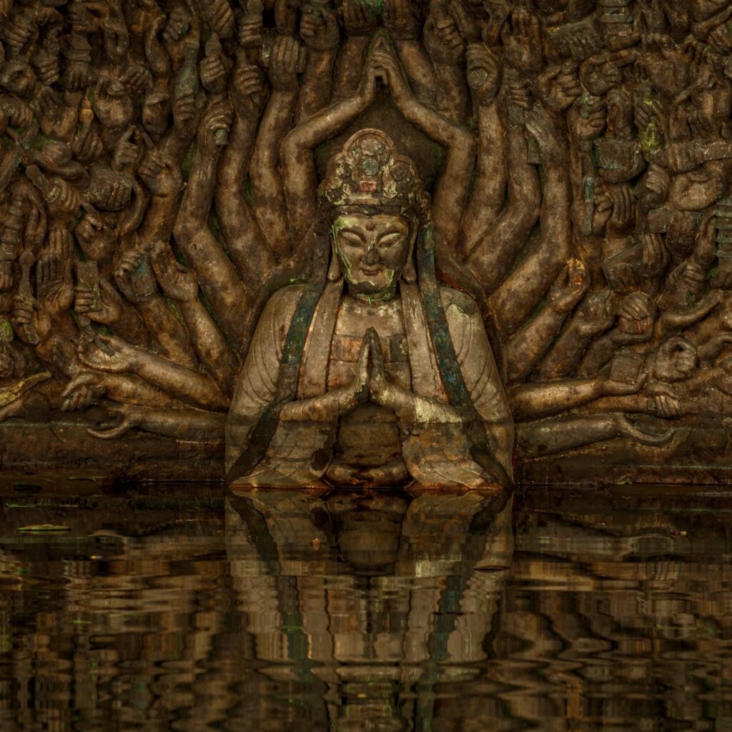 Dazu Rock Carvings Thousand Hand Guan Yin.